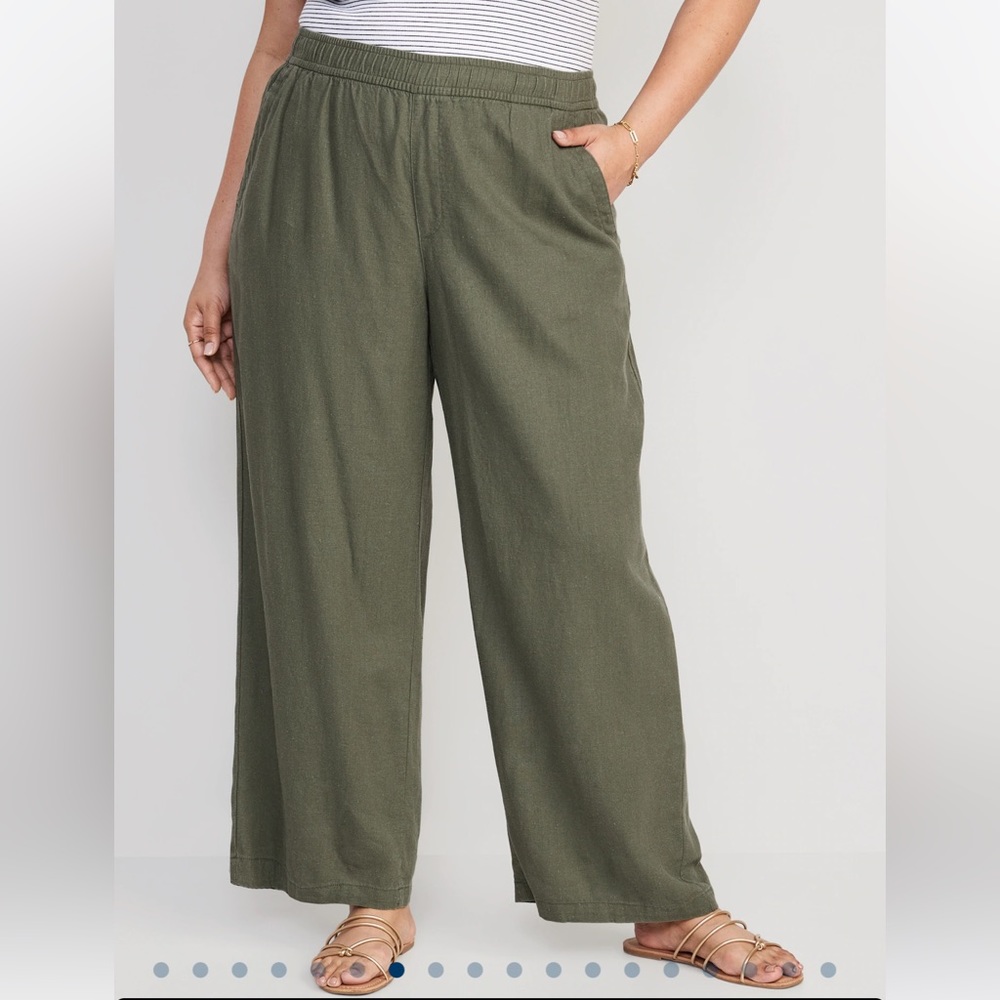 Old navy wide leg linen pants